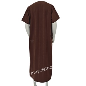 2025 nuevo diseño Thobe marroquí para niños fuente de fábrica ropa islámica modesta para hombres vestido bordado árabe transpirable para - Product Image 6