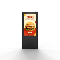 Afficheur numérique LCD extérieur de 55 pouces à haute luminosité 3000 nits, étanche IP65, avec animation SDK, sur pied, pour centre commercial
