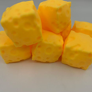 Juguete Antiestrés de Queso Cuadrado de Simulación, Bloque Blandito de Queso Falso, de Rebote Lento, para Descompresión, Ideal para Ventilar Emociones y Bromas, Lindo y Divertido - Product Image 4