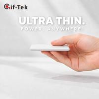 Batería Externa Ultrafina Promocional GifTek con Certificación CE, Material ABS, Logotipo Personalizado, Tamaño de Tarjeta de Crédito, Mini 2500mAh, Conector Micro USB