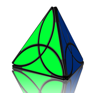 Qiyi Clover Cube 2x2, puzzle magique en forme de pyramide à pétales irréguliers pour enfants, jouet éducatif stimulant le cerveau - Product Image 3
