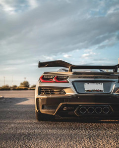 New 2019- for C8 Carbon Fiber Spoiler Wing with Self-adhesive Upgraded Z06 Style Replacement - Product Image 5