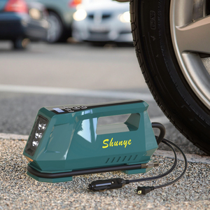 Compresseur d'air portable en plastique 150 PSI 12 V CC/220 V CA, <span class=keywords><strong>gonfleur</strong></span> de pneus avec arrêt automatique, manomètre numérique, lumière LED, 25 L/min - Product Image 3