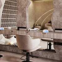Design d'intérieur moderne pour salon de manucure, service de personnalisation de mobilier commercial pour institut de beauté, décoration minimaliste pour salon de coiffure