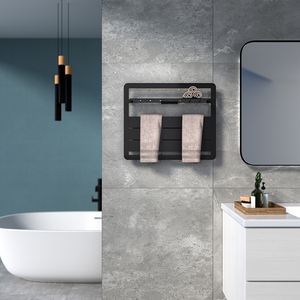 YUSON-<span class=keywords><strong>toallero</strong></span> eléctrico calefactable T606, color negro, <span class=keywords><strong>para</strong></span> <span class=keywords><strong>Baño</strong></span> - Product Image 1