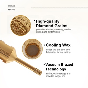 Brocas de Diamante <span class=keywords><strong>para</strong></span> Perforación de Agujeros, <span class=keywords><strong>Coronas</strong></span> de Diamante Soldadas al Vacío de 6-150 mm, Cortador de Agujeros de Diamante <span class=keywords><strong>para</strong></span> Mármol, Piedra, Porcelana y <span class=keywords><strong>Azulejos</strong></span> - Product Image 4