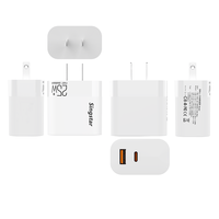 Chargeur mural universel pour téléphone portable A+C 25W, bloc de charge portable 5.1A 2.4A, adaptateur secteur pour iPhone 16 17 Pro Max