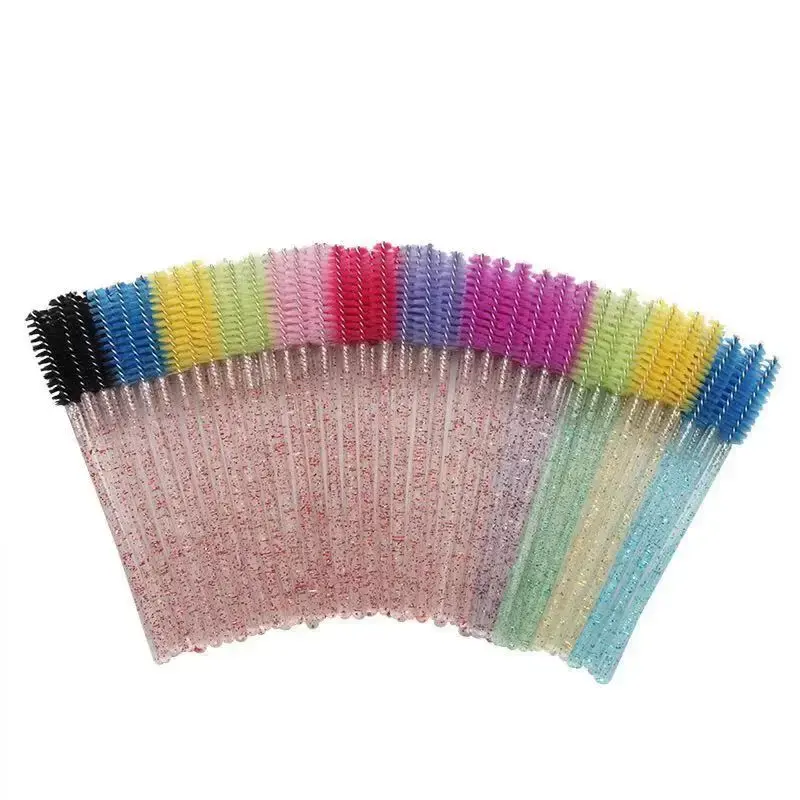 Escova De Cílios De Plástico Descartável Mascara Wand Lash Brush Colorido Sobrancelha Pente Cílios Extensão Escovas