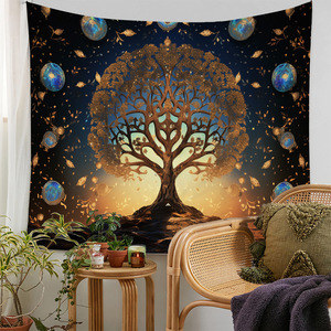 Lune Tenture <span class=keywords><strong>Tapisserie</strong></span> Murale Décor À La Maison <span class=keywords><strong>Chambre</strong></span> Salon Psychédélique <span class=keywords><strong>Tapisserie</strong></span> Personnalisée - Product Image 3
