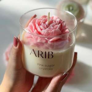 Velas Aromáticas Decorativas Personalizadas con Forma <span class=keywords><strong>de</strong></span> Flor, Lindas y Perfumadas, para Cumpleaños, Bodas, Día <span class=keywords><strong>de</strong></span> la Madre, San Valentín - Product Image 3