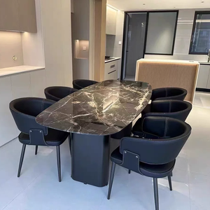 เก้าอี้ทานอาหารหนัง PU ทันสมัยแบบขายส่ง สามารถวางซ้อนกันได้ เหมาะสำหรับร้านอาหาร โรงแรม งานเลี้ยง ขาโลหะ สำหรับใช้ในบ้าน ห้องนั่งเล่น - Product Image 4