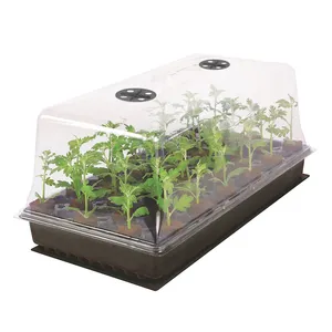 Seed Starter Kit 72 Cell Tray Humidity Domewith two vents Plug Tray Starting Trays for Seedling Germination
