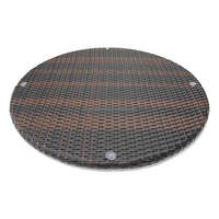 Bois plastique enduit de poudre noire Tailles facultatives Jardin Bistro Patio Cuisine Dessus de table carré extérieur