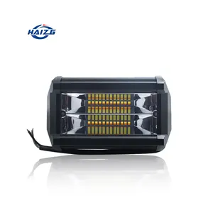 HAIZG factory wholesale high power led work light lorry light car work headlight double color 72W square work lights for truck