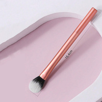 Ensemble de pinceaux pour fard à paupières et crayon à sourcils longs et bruns, vegan, synthétique, couleur et emballage personnalisables