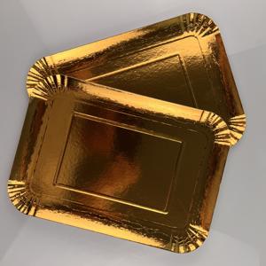 <span class=keywords><strong>Plat</strong></span> en papier jetable écologique de qualité alimentaire pour fête assiette en papier d'impression dorée - Product Image 1