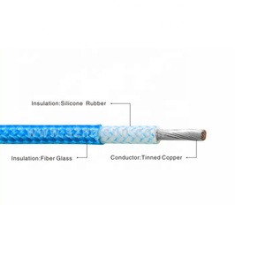 Fil haute température UL3071 600V 200C 13AWG 14AWG 16AWG 18AWG en silicone tressé avec fibre de verre, fournisseur de fils pour chauffage par convection - Product Image 4