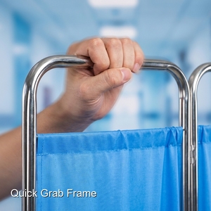 La transformación de salas abiertas se produce instantáneamente mediante la pantalla médica plegable para salas de hospital Keling Medical. - Product Image 2