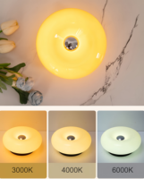 Lampe de table en verre au design moderne, diamètre 18CM 30CM, capteur tactile, gradation progressive, lampe de bureau LED 1.5W 3W, lampe donut rechargeable