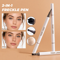 Crayon de maquillage minéral OEM personnalisé avec logo, double embout, tampon à taches de rousseur, séchage rapide, longue tenue, pigment waterproof, marque privée