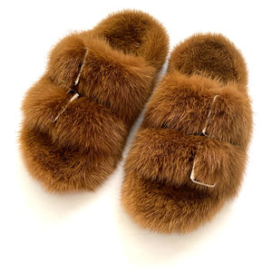 Che scorre di Nuovo modo di disegno <span class=keywords><strong>Donna</strong></span> Vera Pelliccia Diapositive Delle Donne di Lusso della pelliccia del <span class=keywords><strong>visone</strong></span> pantofole - Product Image 3