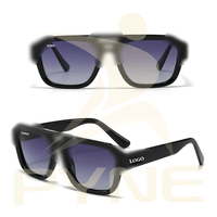 Lunettes de soleil polarisées pour hommes, monture PC, triple pont, style créateur, grandes marques de luxe, vente en gros