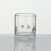 Motif de citrouille de chauve-souris fantôme en verre de conception de Noël sur la verrerie pour un usage domestique