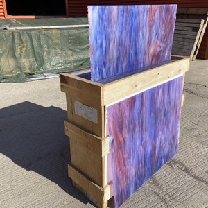 Feuille de vitrail décorative transparente jaune-vert pour l'art mural d'église, à vendre, 180-3 plombée - Product Image 6