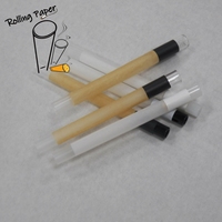 Papier à rouler non blanchi pour cigarettes, tube en papier à rouler avec embout en verre transparent, logo personnalisé, papier à rouler blanchi pour cigarettes