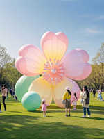 Ballon publicitaire LED lumineux en forme de fleurs, modèle gonflable à transfert thermique, impression électrique, promotionnel, très demandé