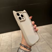 Coque de téléphone 3D transparente antichoc en forme d'oreilles de chat mignonnes pour iPhone 17 Air 16 Pro Max 15 14 Plus 13 12 11