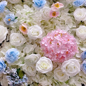 Multicolor Floral <b>Wall</b> With Green <b>Leaf</b> Artificial Flower Panel Fresh Style For Bridal Shower Event <b>Decor</b> - Product Image 3