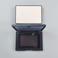 Emballage compact pour poudre cosmétique de forme carrée fait à la main, étui à blush de maquillage, palette de fards à paupières vide pour poudre libre et soins de la peau