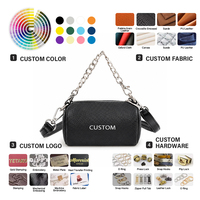Sac fourre-tout structuré en cuir PU personnalisé avec logo OEM pour femme, fermeture éclair, design décontracté, chaîne, vente en gros