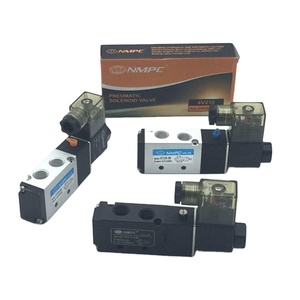 Pnömatik selenoid valf 1/4 inç 5/2 yollu 24V giriş tek bobin Pilot kumandalı elektrik Solenoid vana 4V210-08