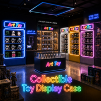 Vitrine d'exposition lumineuse à LED pour figurines - Vitrine en acrylique avec rangement multi-niveaux pour objets de collection, figurines Gundam et Pop Mart