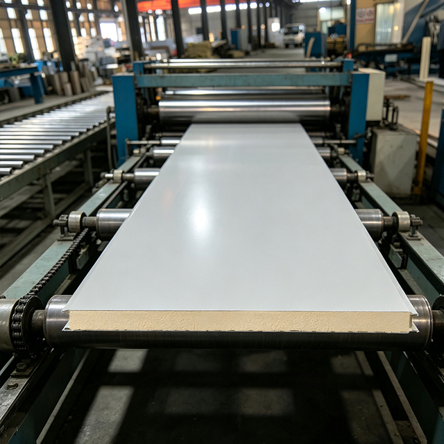 50-200mm EPS Sandwich Panel Lightweight Waterproof Insulated Metal Wall Roof Panel for Prefab Building Factory