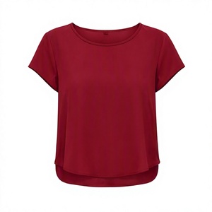 T-shirt à manches courtes pour femmes grandes tailles, de haute qualité, respirant, 100% coton, vêtements décontractés pour femmes, logo personnalisé - Product Image 4