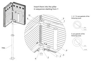 Vente chaude Panneau d'affichage LED double face rotatif extérieur étanche pour la publicité dans les rues et les places - Product Image 6