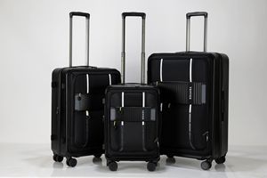 Ensemble de valises rigides en ABS, extensibles, avec serrure TSA, roulettes pivotantes à 360 degrés, bagages de voyage unisexes avec poignée souple - Product Image 4