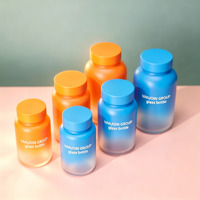Bouteille en verre de qualité alimentaire de 120 ml, 150 ml, 200 ml pour 30/60/90 capsules, pot en verre cylindrique court recyclable pour vitamines avec bouchon scellé
