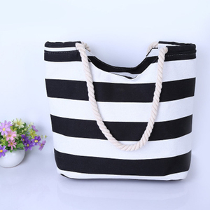 Lifestyle Weekender <b>Bag</b> Heavy Duty Large Eco-friendly Durable Reusable Grocery <b>Tote</b> Shoulder Zipper Closure <b>Beach</b> <b>Bag</b> - Product Image 2
