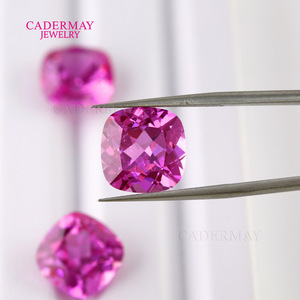 Cadermay Jewelry Synthetic Zircon Cushion Cut Light Rose Pink Loose Gemstone For Jewelry Making - Product Image 3