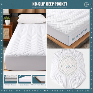 Housse adaptée aux punaises <span class=keywords><strong>de</strong></span> <span class=keywords><strong>lit</strong></span> naturelles OEM Protège-matelas matelassé imperméable avec jupe - Product Image 4
