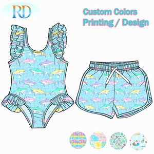 <span class=keywords><strong>Maillot</strong></span> de bain pour enfants avec imprimé de dessin animé personnalisé, bikini pour filles et short de bain pour garçons, <span class=keywords><strong>maillot</strong></span> de bain combiné en nylon SPF 50+, maillots de bain d'été pour enfants - Product Image 4