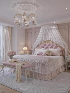 Cama <span class=keywords><strong>de</strong></span> Hotel <span class=keywords><strong>de</strong></span> Madera y Metal, Estilo Moderno, <span class=keywords><strong>de</strong></span> Lujo Ligero, Ambiente <span class=keywords><strong>de</strong></span> Alta Gama, 2 Metros, Simple, Matrimonial, Tipo Princesa - Product Image 1