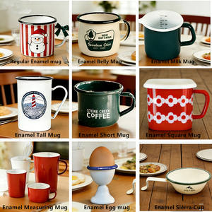 Livraison rapide, tasse <span class=keywords><strong>à</strong></span> café, <span class=keywords><strong>à</strong></span> vin, <span class=keywords><strong>à</strong></span> thé en émail métallique <span class=keywords><strong>de</strong></span> 12 oz avec bord noir, logo personnalisé en sublimation, qualité alimentaire européenne, blanc - Product Image 3