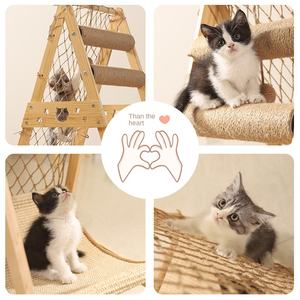 Árbol para Gatos <span class=keywords><strong>de</strong></span> <span class=keywords><strong>Madera</strong></span> Maciza con Sisal, Suministro Directo <span class=keywords><strong>de</strong></span> Fábrica, Columna Rascadora Integrada <span class=keywords><strong>de</strong></span> Lujo, <span class=keywords><strong>Hamaca</strong></span> Resistente al Desgaste, Nido Sostenible - Product Image 5