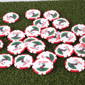 ロゴ付きプラスチックレッドゴルフポーカーチップボールマーカー - Product Image 4