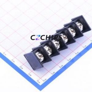 WJ45C-B-9.5-6P Barrier Terminal Block Through hole Component (THT),P=9.5mm Connector Two Sides 9.5mm 1x6P Straight Pin - Product Image 2